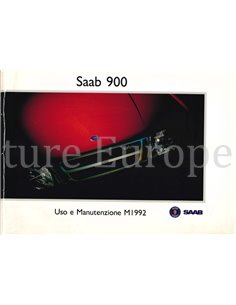 1992 SAAB 900 BETRIEBSANLEITUNG ITALIENISCH