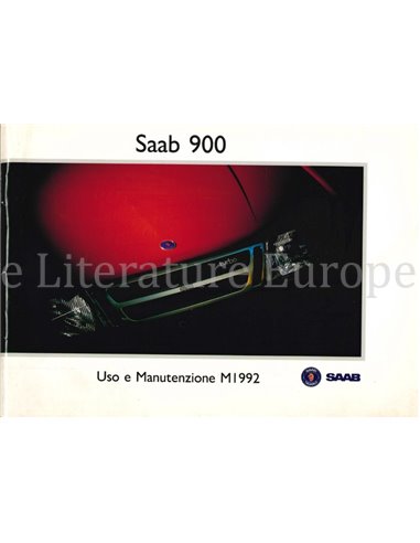 1992 SAAB 900 BETRIEBSANLEITUNG ITALIENISCH