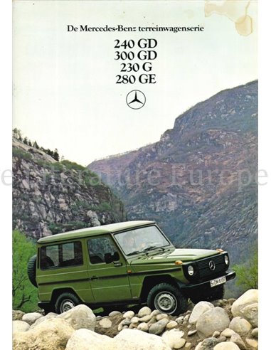 1981 MERCEDES BENZ G KLASSE BROCHURE NEDERLANDS