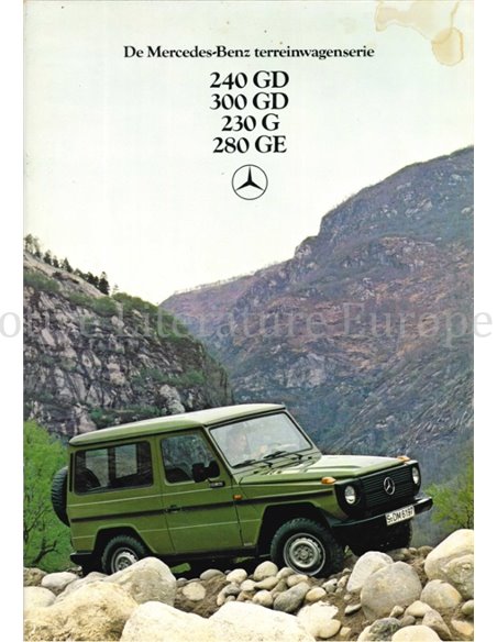 1981 MERCEDES BENZ G CLASS BROCHURE DUTCH
