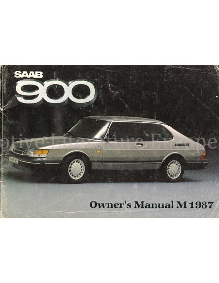 1987 SAAB 900 INSTRUCTIEBOEKJE ENGELS