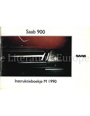 1990 SAAB 900 BETRIEBSANLEITUNG NIEDERLÄNDISCH