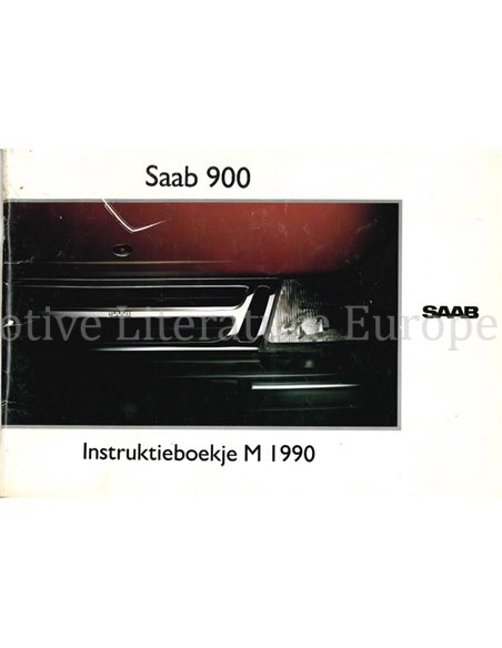 1990 SAAB 900 BETRIEBSANLEITUNG NIEDERLÄNDISCH