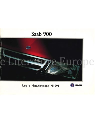 1991 SAAB 900 BETRIEBSANLEITUNG ITALIENISCH