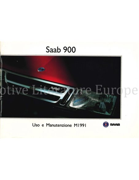 1991 SAAB 900 BETRIEBSANLEITUNG ITALIENISCH