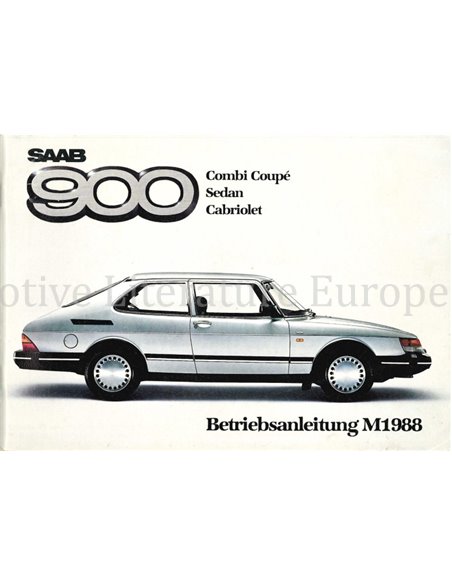 1988 SAAB 900 OWNERS MANUAL GERMAN