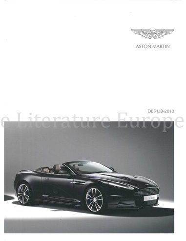 2010 ASTON MARTIN DBS UB-2010 PROSPEKT ENGLISH