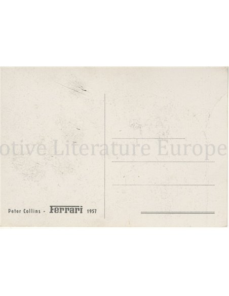 1957 FERRARI PETER COLLINS POSTCARD
