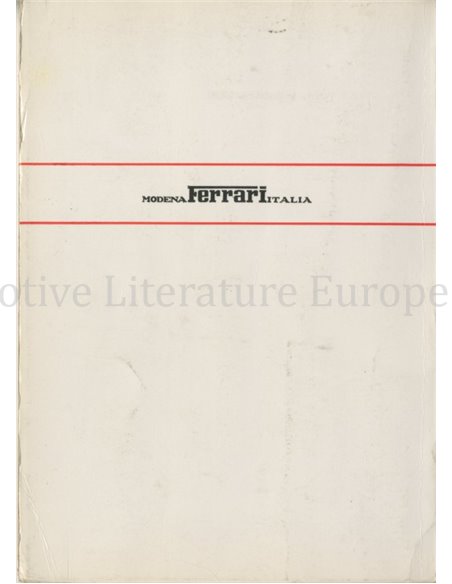 1969 FERRARI 365 GTB/4 OWNERS MANUAL 34/69