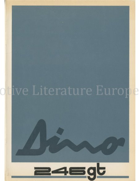 1970 FERRARI DINO 246 GT BETRIEBSANLEITUNG