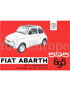 1965 FIAT ABARTH 595 / 695 OWNERS MANUAL ITALIAN