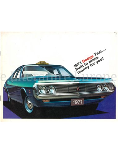 1971 DODGE TAXI BROCHURE ENGLISH