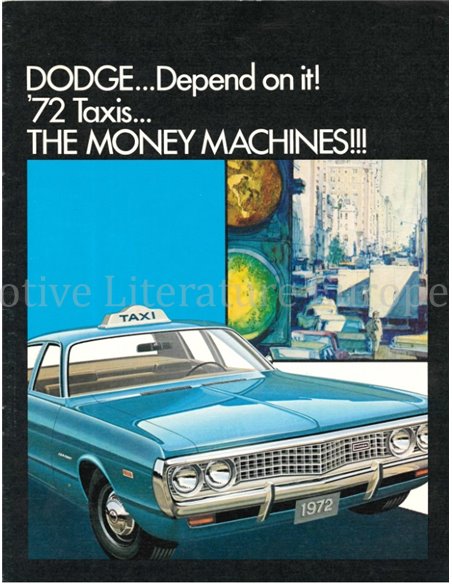 1972 DODGE TYAXI PROSPEKT ENGLISCH