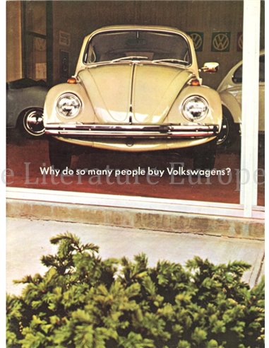 1968 VOLKSWAGEN BEETLE BROCHURE ENGLISH (US)
