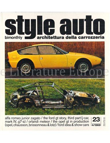 1969 STYLE AUTO 23 - ARCHITETTURA DELLA CARROZZERIA - BUCH