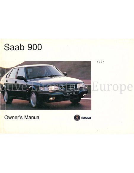 1994 SAAB 900 OWNERS MANUAL ENGLISH