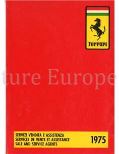 1975 FERRARI VERKAUFS - UND SERVICE ORGANISATION HANDBUCH 107/75