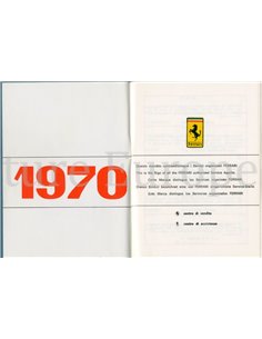 1970 FERRARI VERKOOP & SERIVCE ORGANISATIE INSTRUCTIEBOEKJE 37/70 2