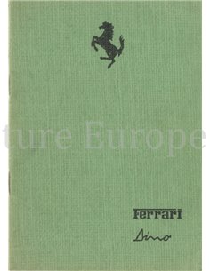 1972 FERRARI DINO SALE & SERVICE ORGANIZATION MANUAL 67/72