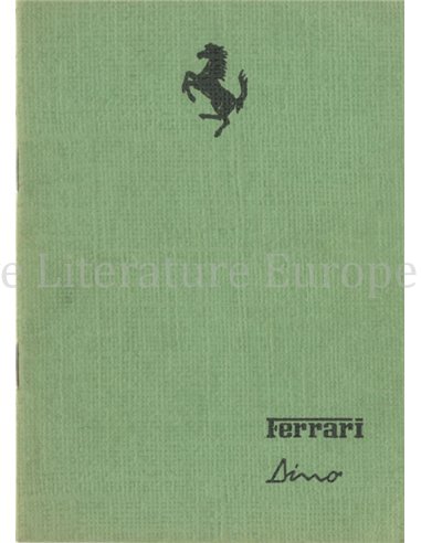 1972 FERRARI DINO VERKAUFS - UND SERVICE ORGANISATION HANDBUCH 67/72