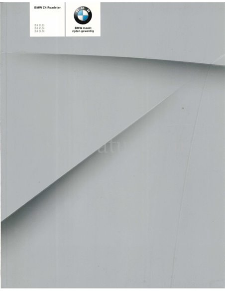 2004 BMW Z4 ROADSTER BROCHURE NEDERLANDS