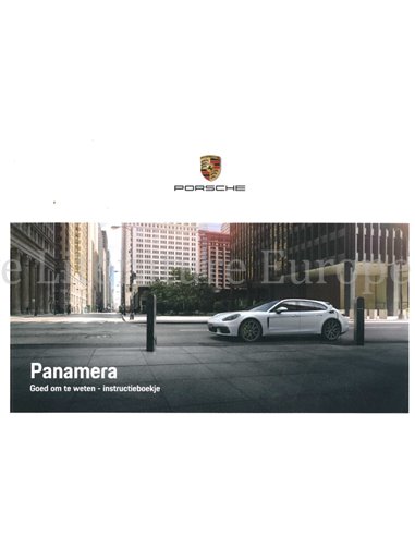 2019 PORSCHE PANAMERA OWNER'S MANUAL DUTCH