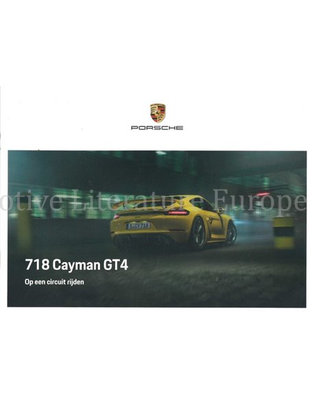 2020 PORSCHE 718 CAYMAN GT4 / SPYDER OWNERS MANUAL DUTCH