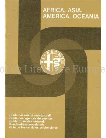 1976 ALFA ROMEO DEALER SERVICE HANDLEIDING