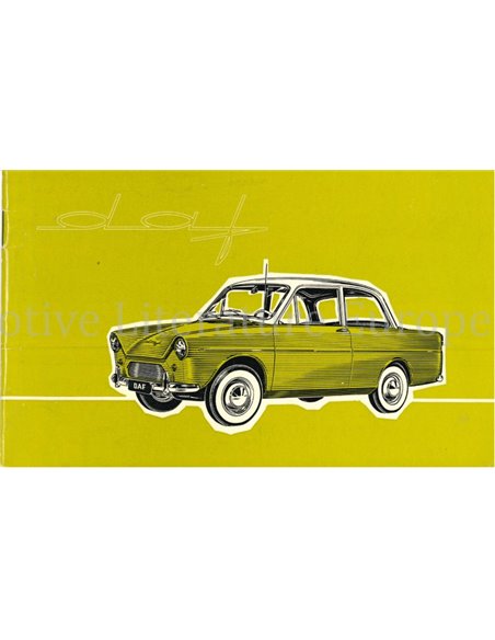 1962 DAF 600 BETRIEBSANLEITUNG ENGLISCH