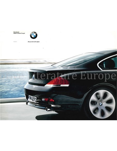 2003 BMW 6 SERIES COUPE BROCHURE DUTCH (BELGIUM)