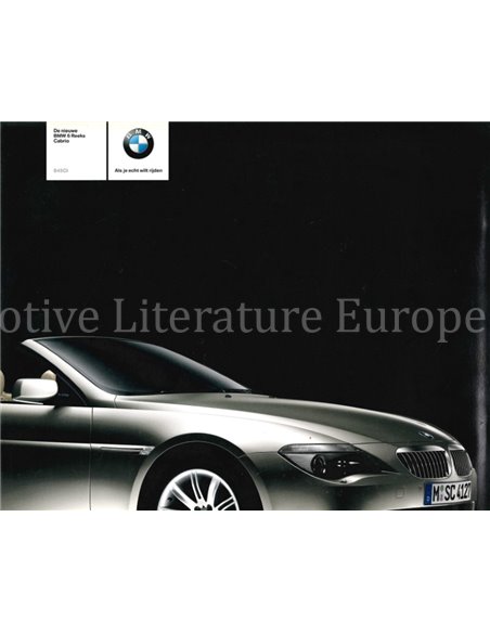 2003 BMW 6 SERIE CABRIOLET BROCHURE NEDERLANDS (BELGIË)