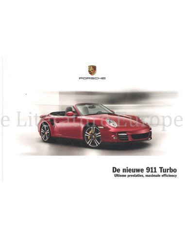 2010 PORSCHE 911 TURBO HARDCOVER BROCHURE DUTCH