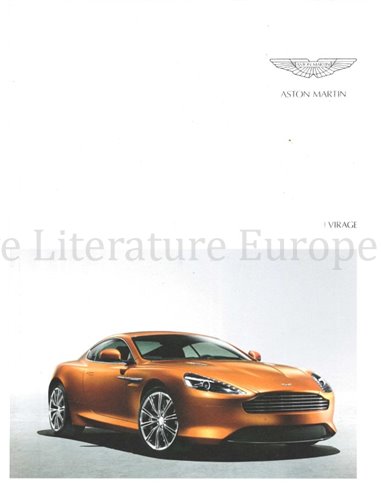 2012 ASTON MARTIN VIRAGE BROCHURE ENGELS