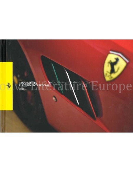2018 FERRARI PROGRAMMA ALLESTIMENTI SPECIALI HARDCOVER BÜCH