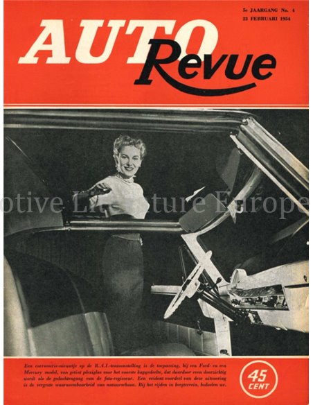 1954 AUTO REVUE MAGAZINE 4 NEDERLANDS
