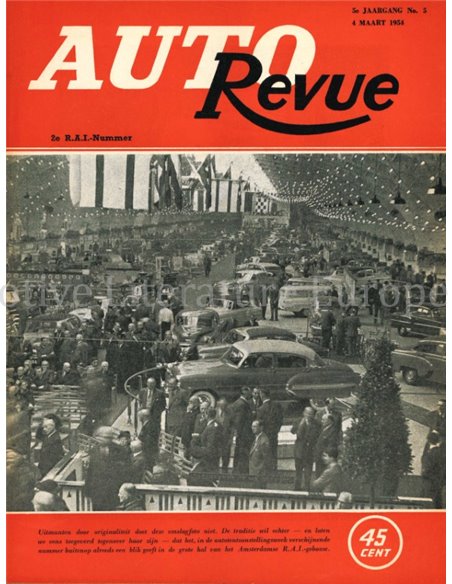 1954 AUTO REVUE MAGAZINE 5 NEDERLANDS