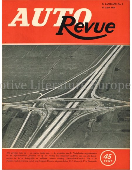 1954 AUTO REVUE MAGAZINE 8 NEDERLANDS