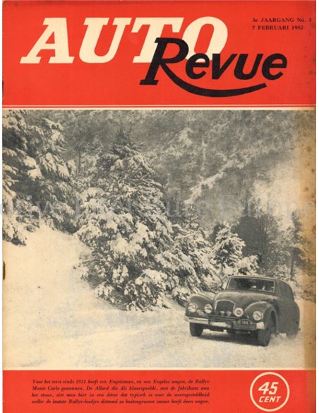 1952 AUTO REVUE MAGAZINE 3 NEDERLANDS