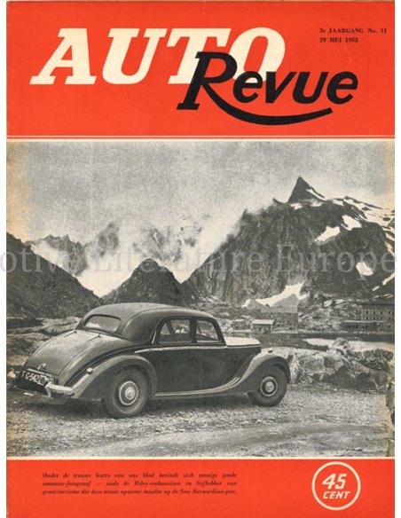 1952 AUTO REVUE MAGAZIN 11 NIEDERLÄNDISCH