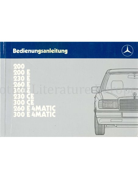 1988 MERCEDES BENZ E KLASSE BETRIEBSANLEITUNG DEUTSCH