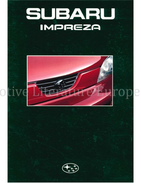 1996 SUBARU IMPREZA BROCHURE NEDERLANDS