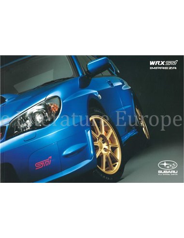 2006 SUBARU IMPREZA WRX STI PROSPEKT ENGLISCH