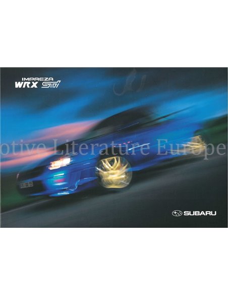 2003 SUBARU IMPREZA WRX STI BROCHURE DUITS