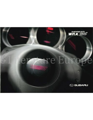 2004 SUBARU IMPREZA WRX STI BROCHURE NEDERLANDS
