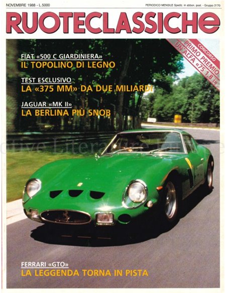 1988 RUOTECLASSICHE MAGAZINE 12 ITALIAANS