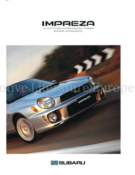 2001 SUBARU IMPREZA PROSPEKT NIEDERLÄNDISCH