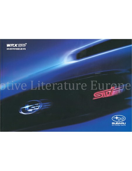 2005 SUBARU IMPREZA WRX STI BROCHURE DUTCH