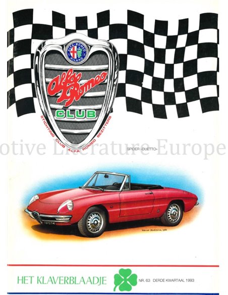 1993 ALFA ROMEO CLUB HET KLAVERBLAADJE 63 NIEDERLÄNDISCH