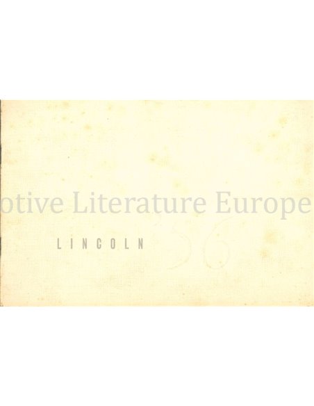 1956 LINCOLN PROSPEKT NIEDERLÄNDISCH