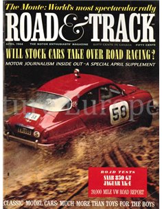 1964 ROAD AND TRACK MAGAZINE APRIL ENGLISH